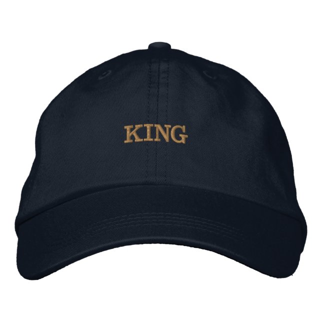 Boné Impresso Nome KING - Cor Navy Atraente Mascul (Frente)