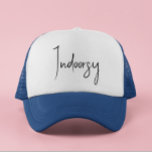 Boné Indoorsy Script Engraçado<br><div class="desc">Este design pode ser personalizado escolhendo a opção Editar Design. Você também pode transferir para outros itens. Entre em contato comigo em colorflowcreations@gmail.com ou use a opção de bate-papo no topo da página se você quiser ter este design em outro produto ou precisar de assistência com este design. Não posso...</div>