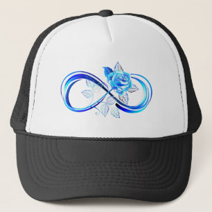 Boné Infinito brilhante com rosa azul