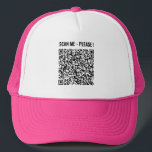 Boné Informações personalizadas de verificação de códig<br><div class="desc">Conversor Personalizado de Fontes e Cores com o seu Código QR Digitalizar Informações Texto do Promocional Personalizado Negócios ou Presente Moderno Pessoal - Adicionar o seu Código QR - Imagem ou Logotipo - Foto / ou texto / mais - Redimensionar e Mover ou Remover / Adicionar Elementos - Imagem /...</div>