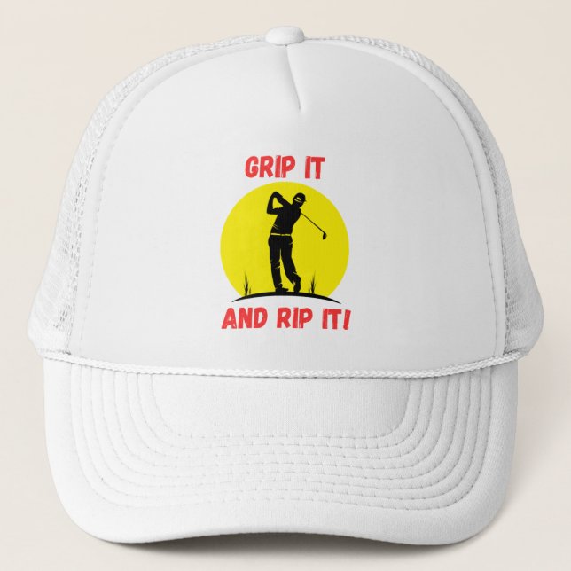 Boné Infusão de Golfe "Segure e Rasgue" Inspirada no Go (Frente)
