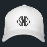 Boné Iniciais Monogramas personalizados personalizados<br><div class="desc">Iniciais Monogramas Monogramas Boné personalizado bordado com beisebol personalizado apresenta o simples monograma bordado moderno de suas iniciais. Perfeito como presente para a família e amigos no aniversário,  Natal,  Dia de os pais,  Dia de as mães,  casamentos e muito mais. Criado pelo Evco Studio www.zazzle.com/store/evcostudio</div>