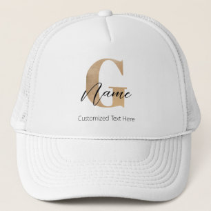 Boné Inicial Moderna Monogramada G & Nome Personalizado