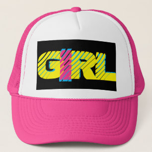 Boné inscrição colorida da GIRL 