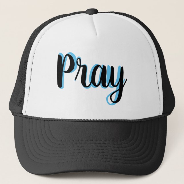 Boné inscrição de PRAY fofo | Trucker Hat (Frente)