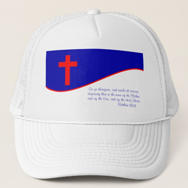 Boné Inspirado na Bandeira Cristã (Frente)