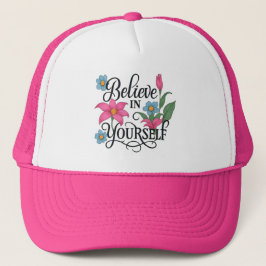 Boné Inspirational Floral Trucker Hat