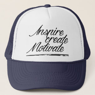 Boné Inspire, criar, motive o chapéu do camionista