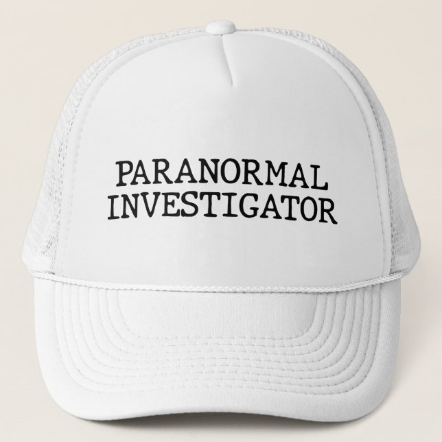 Boné Investigador Paranormal Fantasma Caçando EVP (Frente)