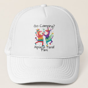 Boné "Ir Acampar? Tenda de Alpaca!" Personalizável