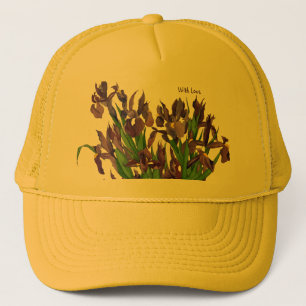 Boné Íris Roxa Bonita & Amarelo Manteiga Aquarela