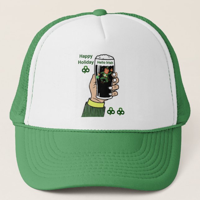 Boné Irish Drink image for trucker hat (Frente)