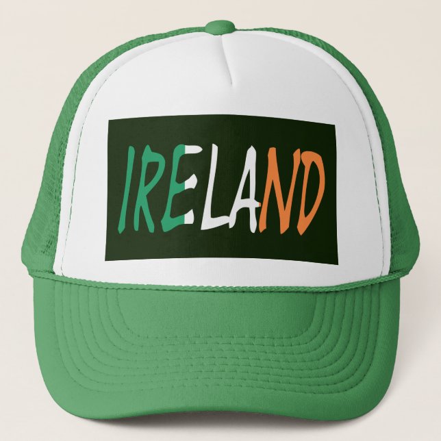 Boné Irlanda sobreposta ao lance Irish Flag (Frente)