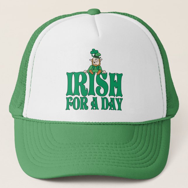 Boné Irlandês para um Leprechaun do dia (Frente)