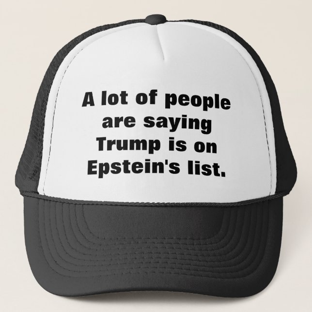 Boné Is Trump on Epstein's list? Trucker Hat (Frente)