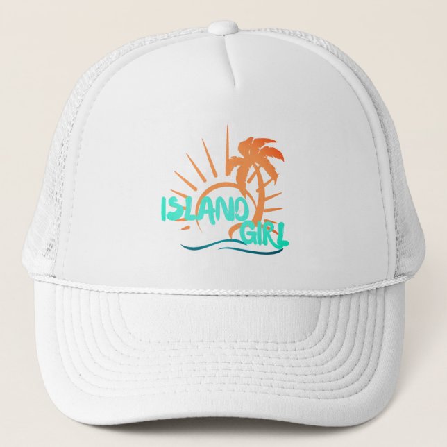 Boné "Island Girl", "Trucker Hat" (Frente)