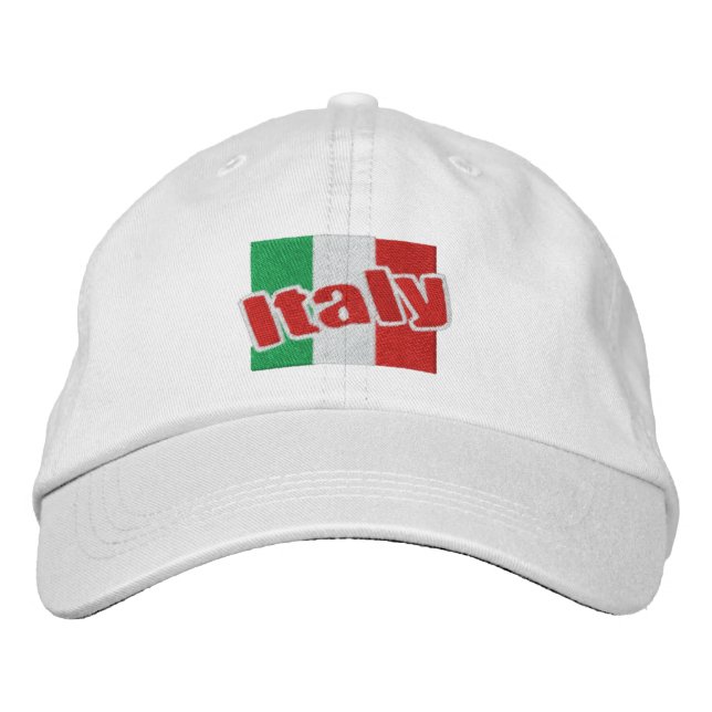 Boné Itália Bandeira Italiana Com Texto (Frente)