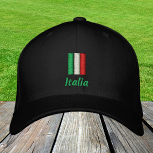 Boné Itália e Bandeira Italiana/Patriotas Italianos