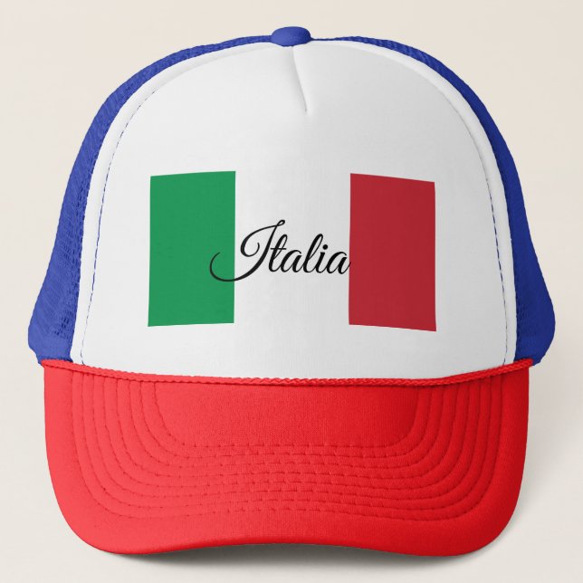 Boné Italian flag & Italy - fashion, travel /sports fan (Frente)