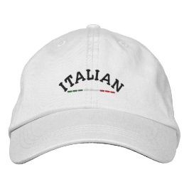 Boné Italiano e Bandeira da Itália