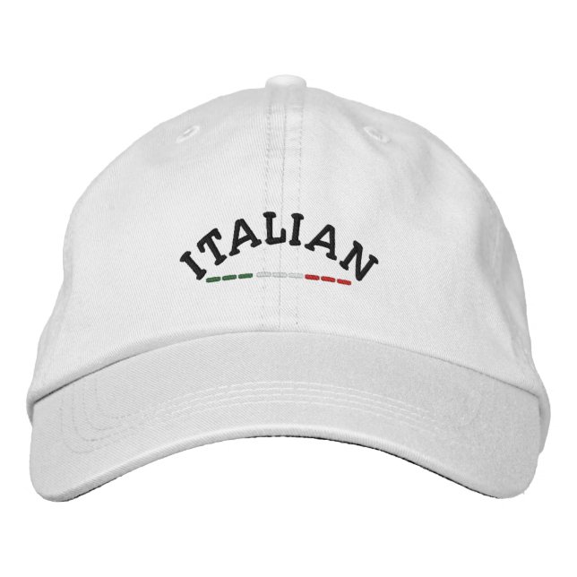 Boné Italiano e Bandeira da Itália (Frente)
