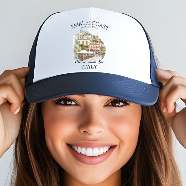 Boné Italy Amalfi Coast Souvenir – La Vita è Bella  (Criador carregado)