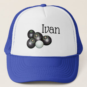 Boné Ivan Name With Lawn Bowls Design, Truckers Hat