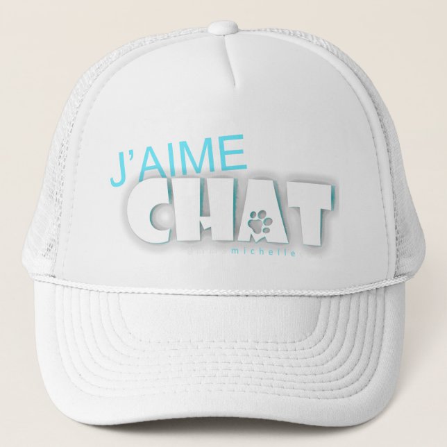 Boné J'aime chat Trucker Hat (Frente)