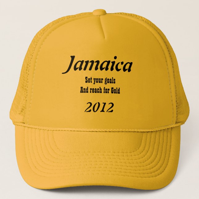 Boné Jamaica busca chapéus de caminhoneiro de ouro (Frente)