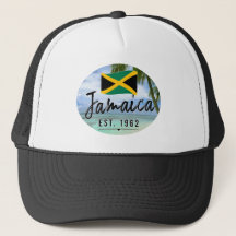 "Jamaica Est. 1962" Beach With Jamaica Flag Art