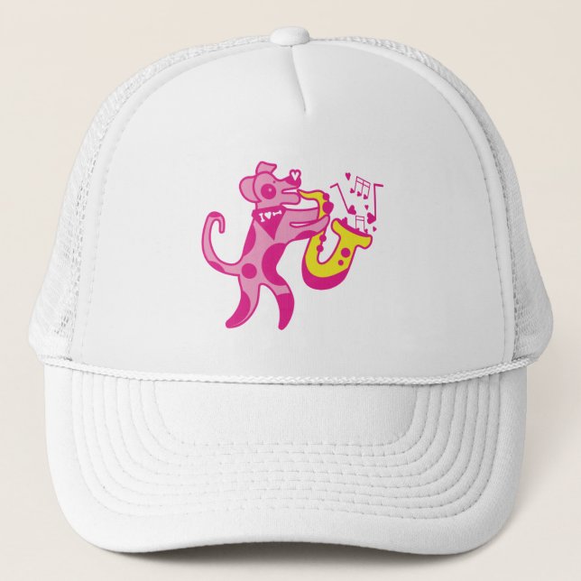 Boné JAZZ ROSAS VERS JACK RUSSELL por MASANSER PIXELAT (Frente)