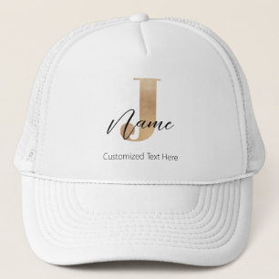 Boné Je & Name Iniciais Monogramados Modernos Personali