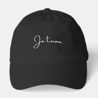 Boné "Je t'aime" é francês para "Eu te amo" Elegante