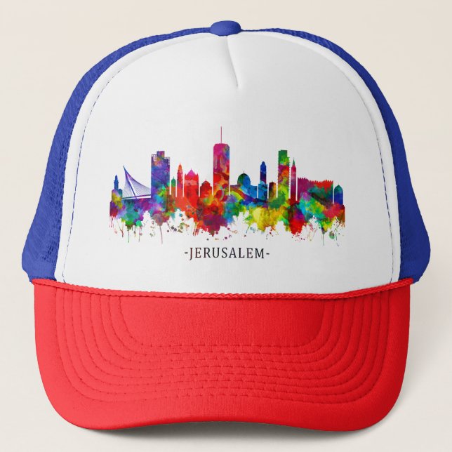 Boné Jerusalém Israel Skyline (Frente)