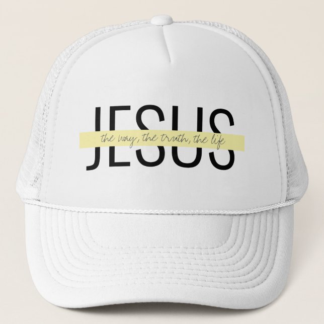 Boné Jesus: A Verdade é Amarelo (Frente)