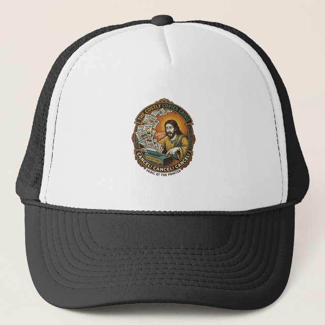 Boné Jesus Acidental 100 Cópias Coloridas Erro de Impre (Frente)