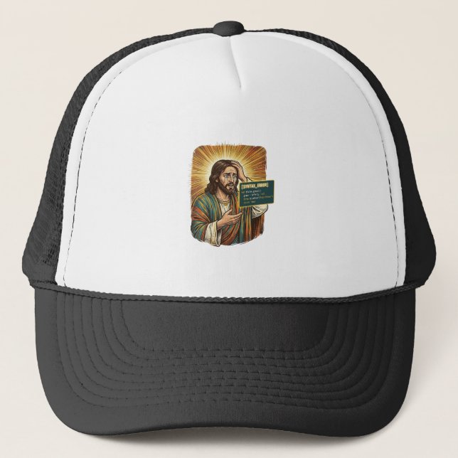 Boné Jesus chorando Erro de sintaxe Programador de codi (Frente)