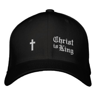 Boné Jesus Cristo é Rei pequena Cruz minimalista gótica