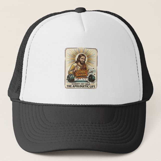 Boné Jesus Derrubando Haltere Pesado Alto Ginásio Lunk  (Frente)