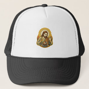 Boné Jesus Derrubou Sushi No Salpico De Molho De Soja H