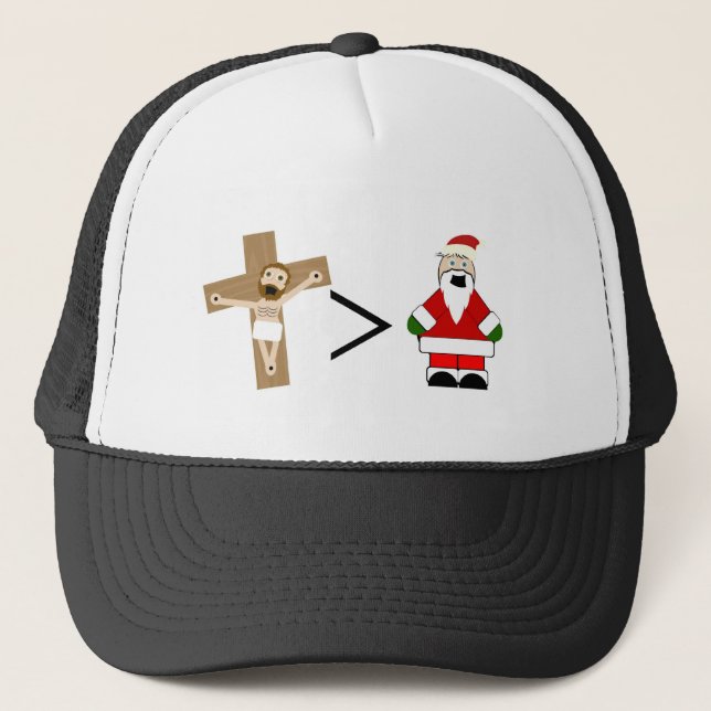Boné Jesus é maior do que o papai noel (Frente)