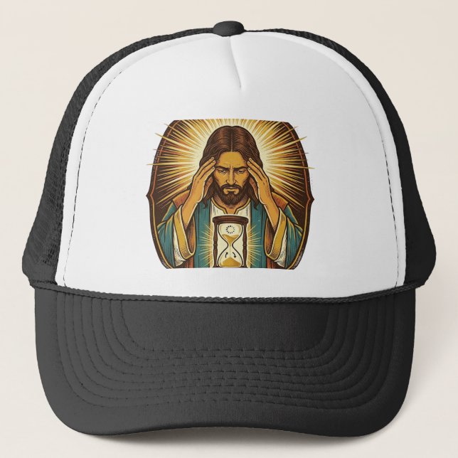 Boné Jesus Impaciente Carregando Ampulheta Internet Len (Frente)