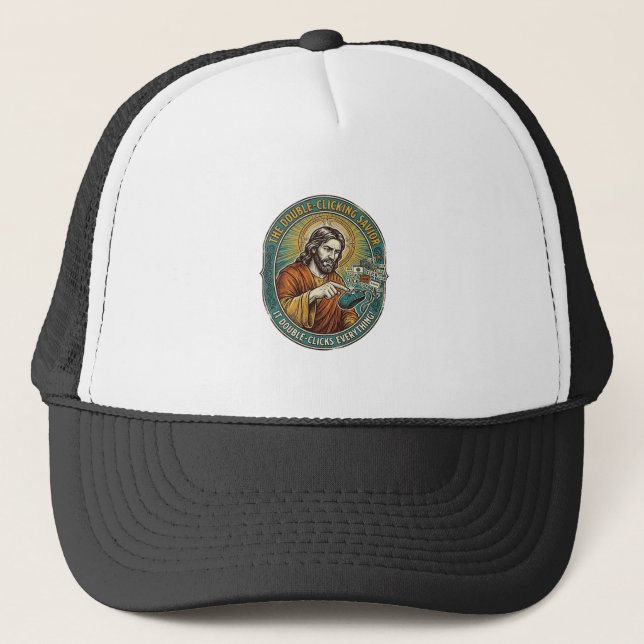 Boné Jesus Quebrou o Mouse com Duplo Clique TI Tecnolog (Frente)