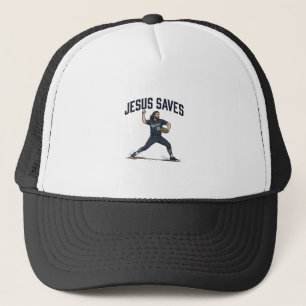 Boné Jesus Salva Camisa de Gravura Vintage de Arremessa