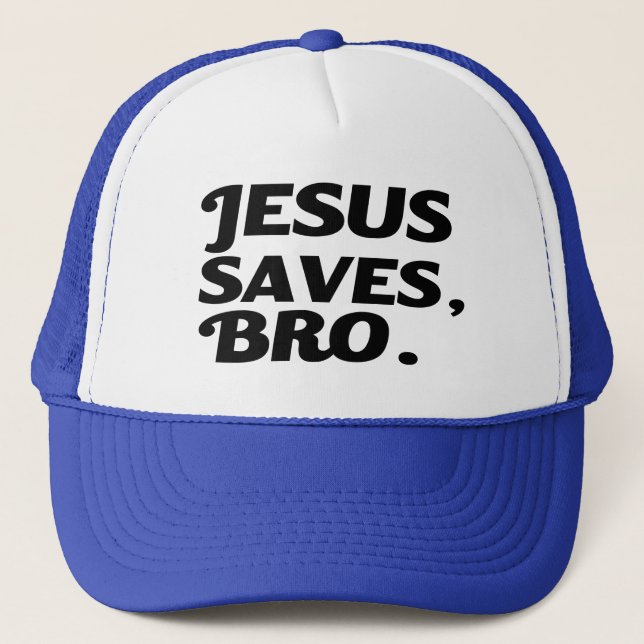 Boné Jesus salvar Bro engraçado (Frente)