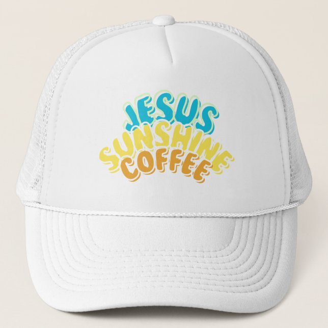 Boné Jesus Sunshine Café Hat para Mulheres (Frente)