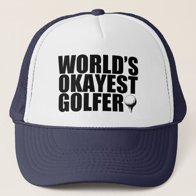 Boné Jogador de golfe do Okayest do mundo engraçado (Frente)