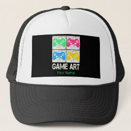 Boné Jogadores do Controlador Retro do Gamepad de Arte