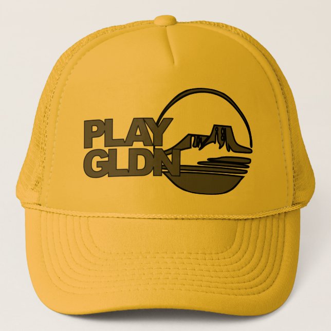 Boné Jogue o chapéu dourado do #PlayGldn - cinza no (Frente)