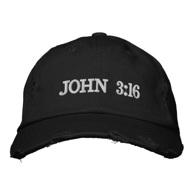 Boné John 3:16 Grace Verses White Embroiderme Christian (Frente)
